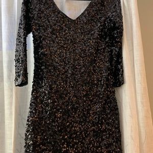 Sequined Little Black Dress